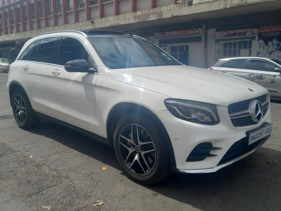 2018 MERCEDES BENZ 220d GLC DIESEL, AMG 4MATIC, AUTOMATIC, WHITE COLOUR