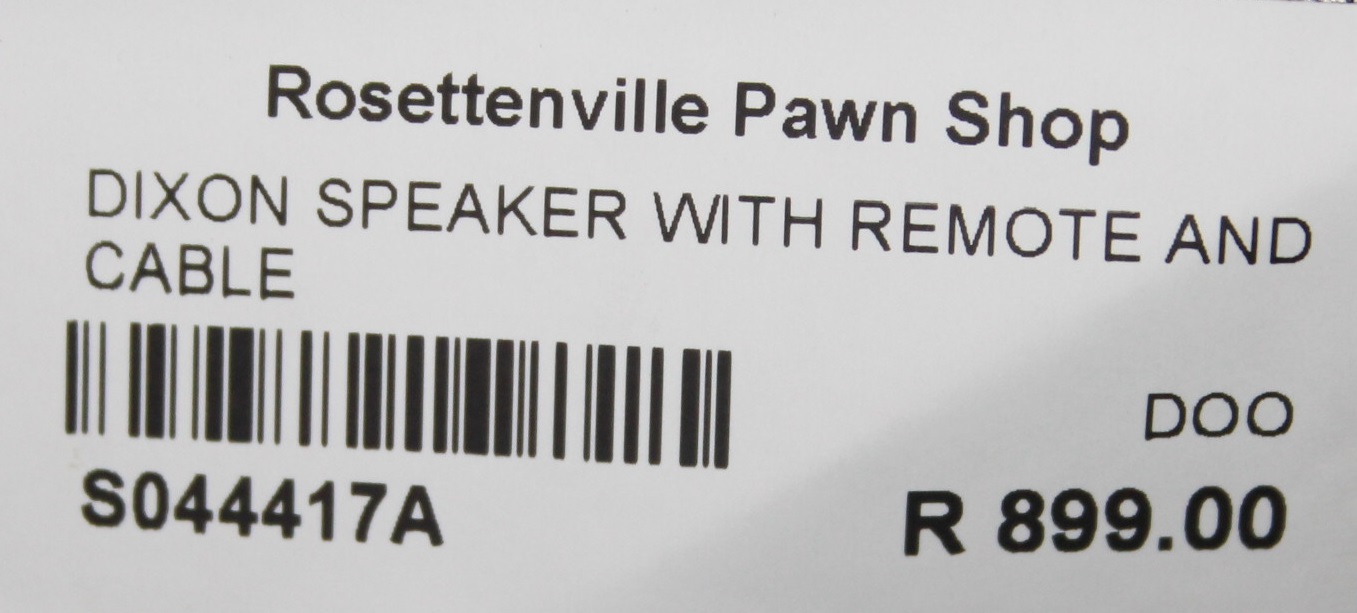 Dixon speaker with remote and cables S044417A #Rosettenvillepawnshop