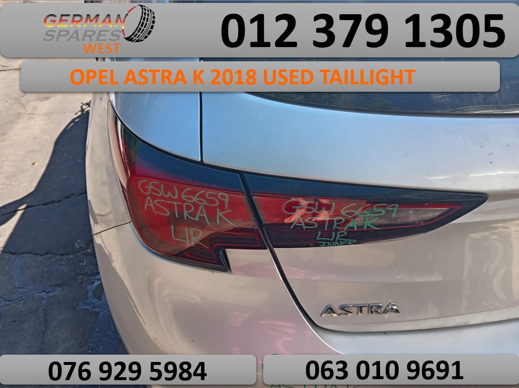 OPEL ASTRA K 2018 USED TAILLIGHT FOR SALE - Private Seller