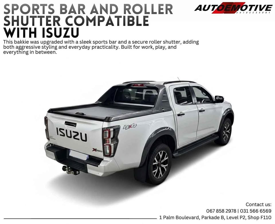 SPORTS BAR AND ROLLER SHUTTER COMPATIBLE WITH ISUZU - Private Seller SPORTS BAR AND ROLLER SHUTTER COMPATIBLE WITH ISUZU - Private Seller