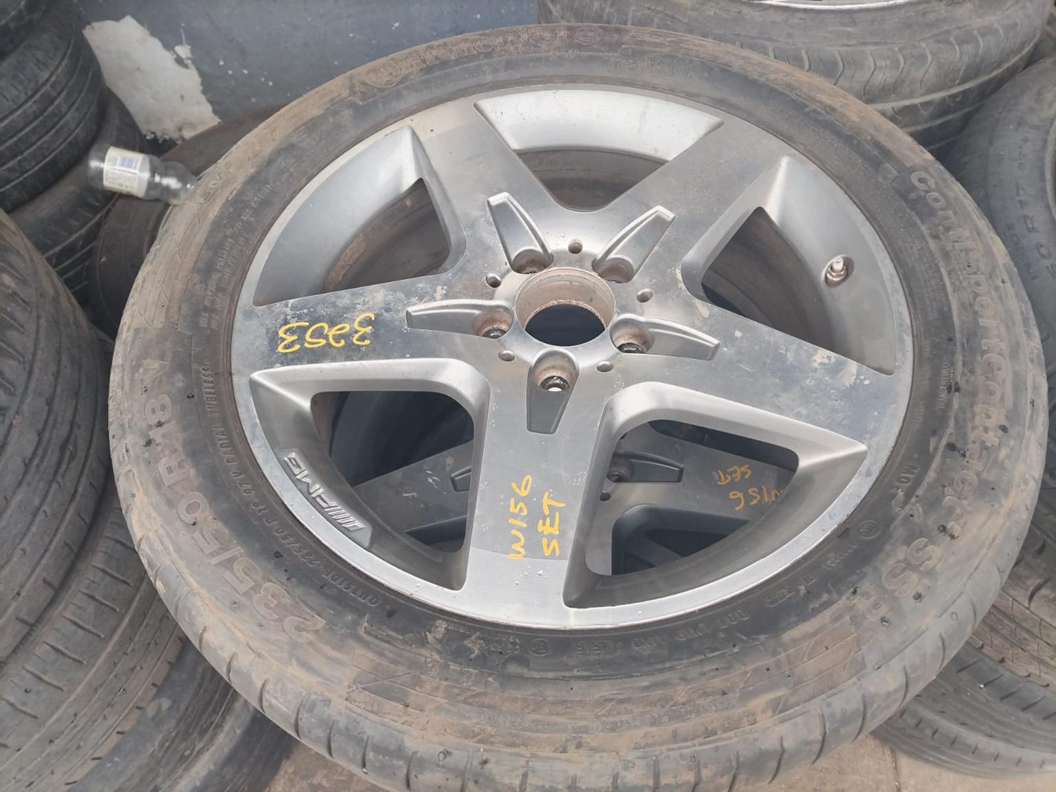 Mercedes 253/50 R18 rims mag tyres set for sale used - Private Seller