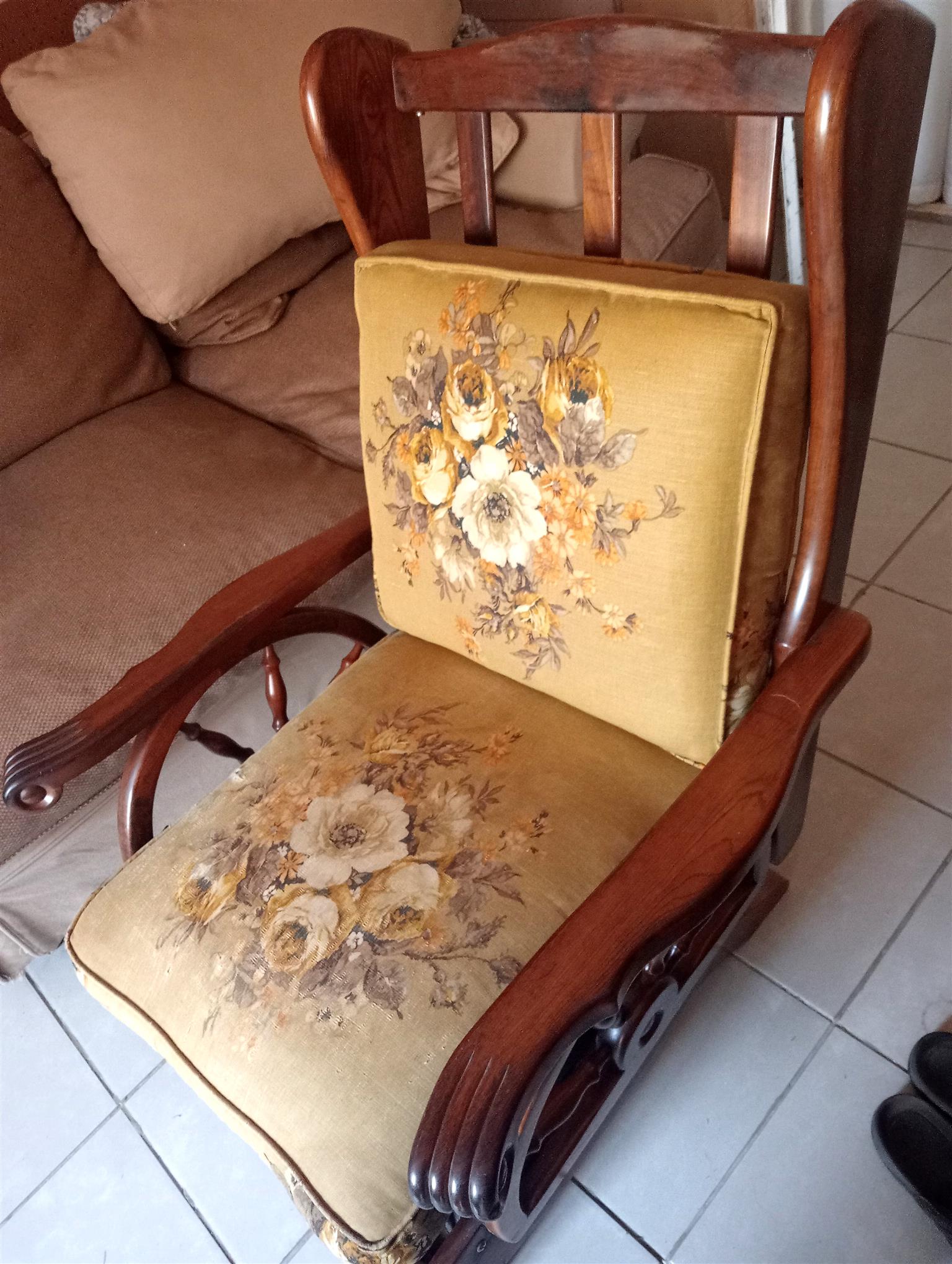 Vintage wooden rocking chair