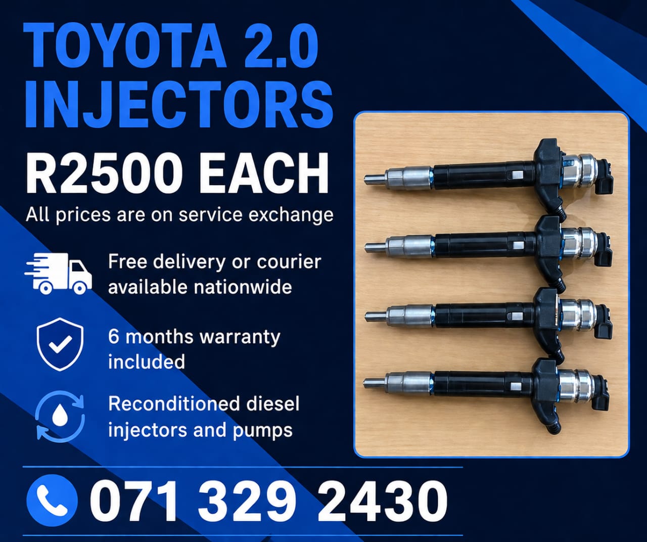 TOYOTA 2.0 INJECTORS FOR SALE WITH WARRANTY - Private Seller TOYOTA 2.0 INJECTORS FOR SALE WITH WARRANTY - Private Seller
