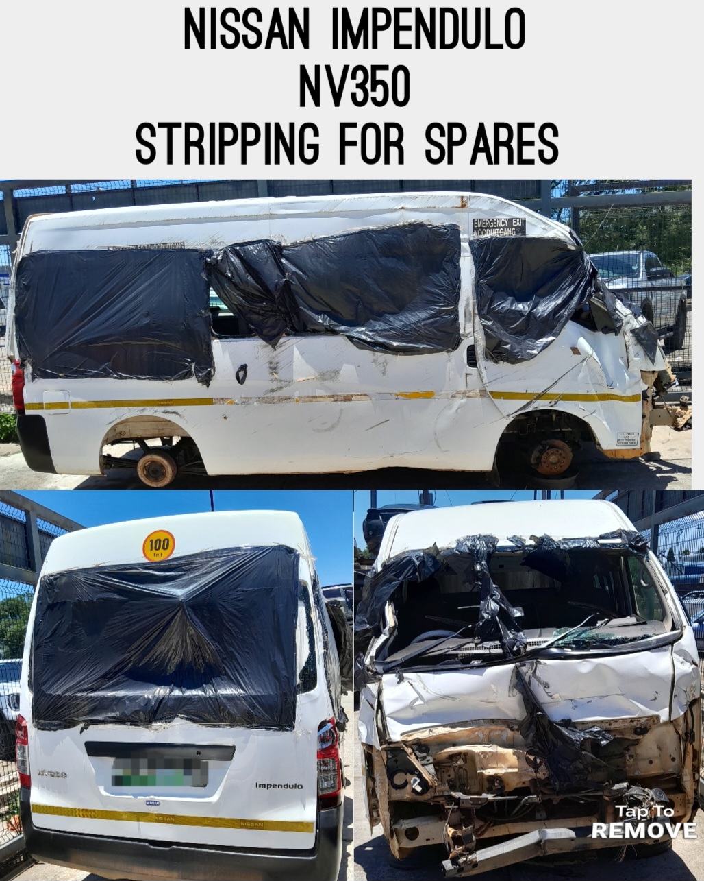 Nissan Impendulo Nv350 2015 on stripping for spares at Autocity Spares Rustenbur - Private Seller Nissan Impendulo Nv350 2015 on stripping for spares at Autocity Spares Rustenbur - Private Seller