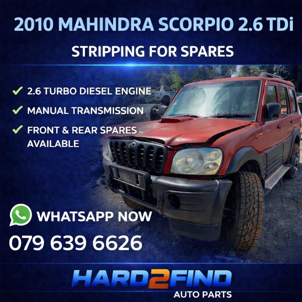 2010 Mahindra Scorpio 2.6 TDi Stripping For Spares!!! - Private Seller 2010 Mahindra Scorpio 2.6 TDi Stripping For Spares!!! - Private Seller