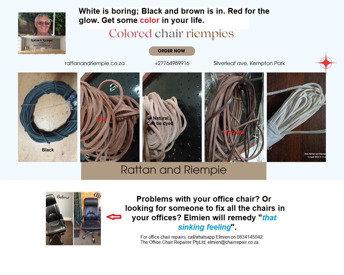 Chair riempies, chair cane and rattan webbing