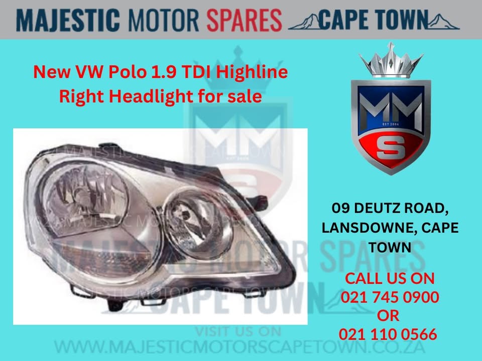 VW Polo 1.9 TDI Highline Right Headlight - Private Seller VW Polo 1.9 TDI Highline Right Headlight - Private Seller