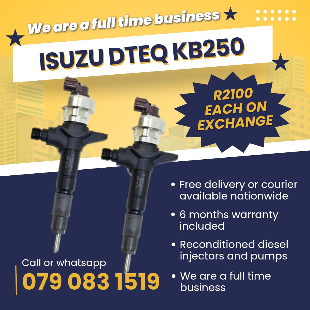 ISUZU DTEQ KB250 INJECTORS FOR SALE WITH WARRANTY - Private Seller ISUZU DTEQ KB250 INJECTORS FOR SALE WITH WARRANTY - Private Seller