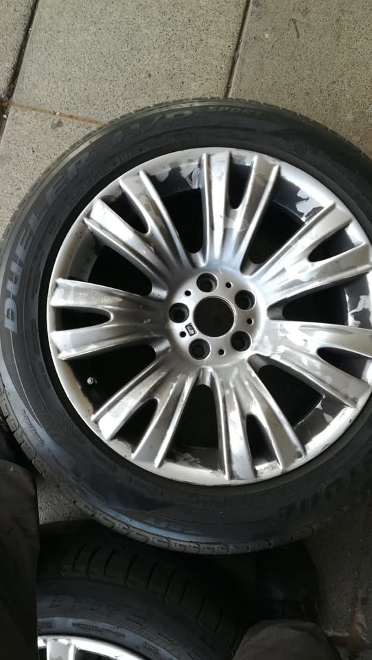 Set of original BMW 19inch X3 & X5 mags with tyres for sell - Private Seller