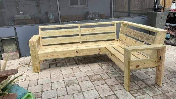 L shape benches | Junk Mail