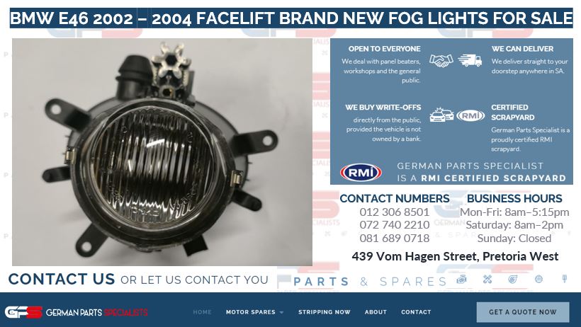 BMW E46 2002 – 2004 Facelift Brand New Fog Lights For Sale - Private Seller BMW E46 2002 – 2004 Facelift Brand New Fog Lights For Sale - Private Seller