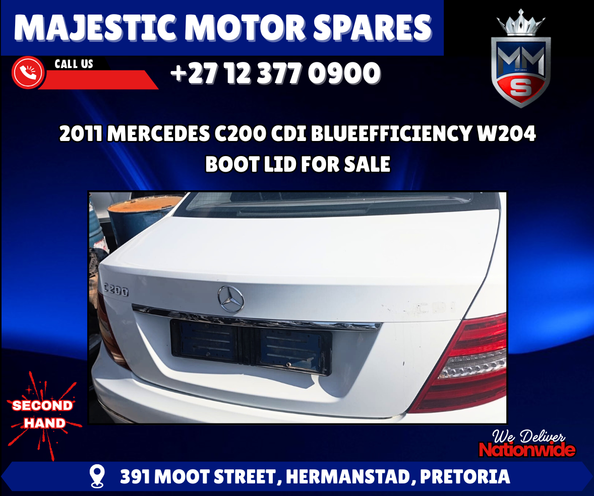 Used 2011 Mercedes C200 CDI W204 Boot Lid For Sale - Private Seller Used 2011 Mercedes C200 CDI W204 Boot Lid For Sale - Private Seller