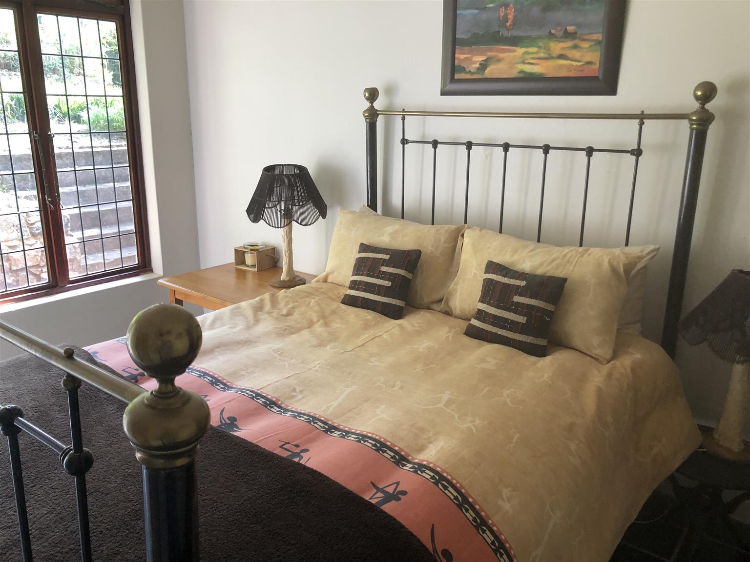 Victorian iron and brass double bed and mattress for sale Victorian iron and brass double bed and mattress for sale