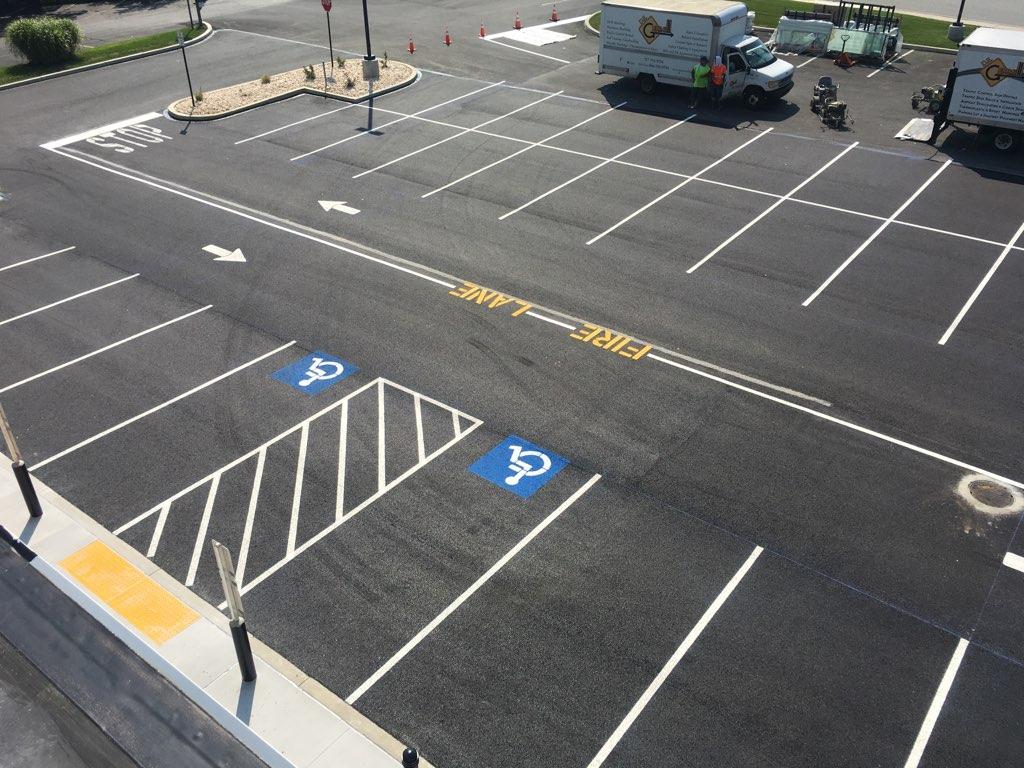 carpark line marking 