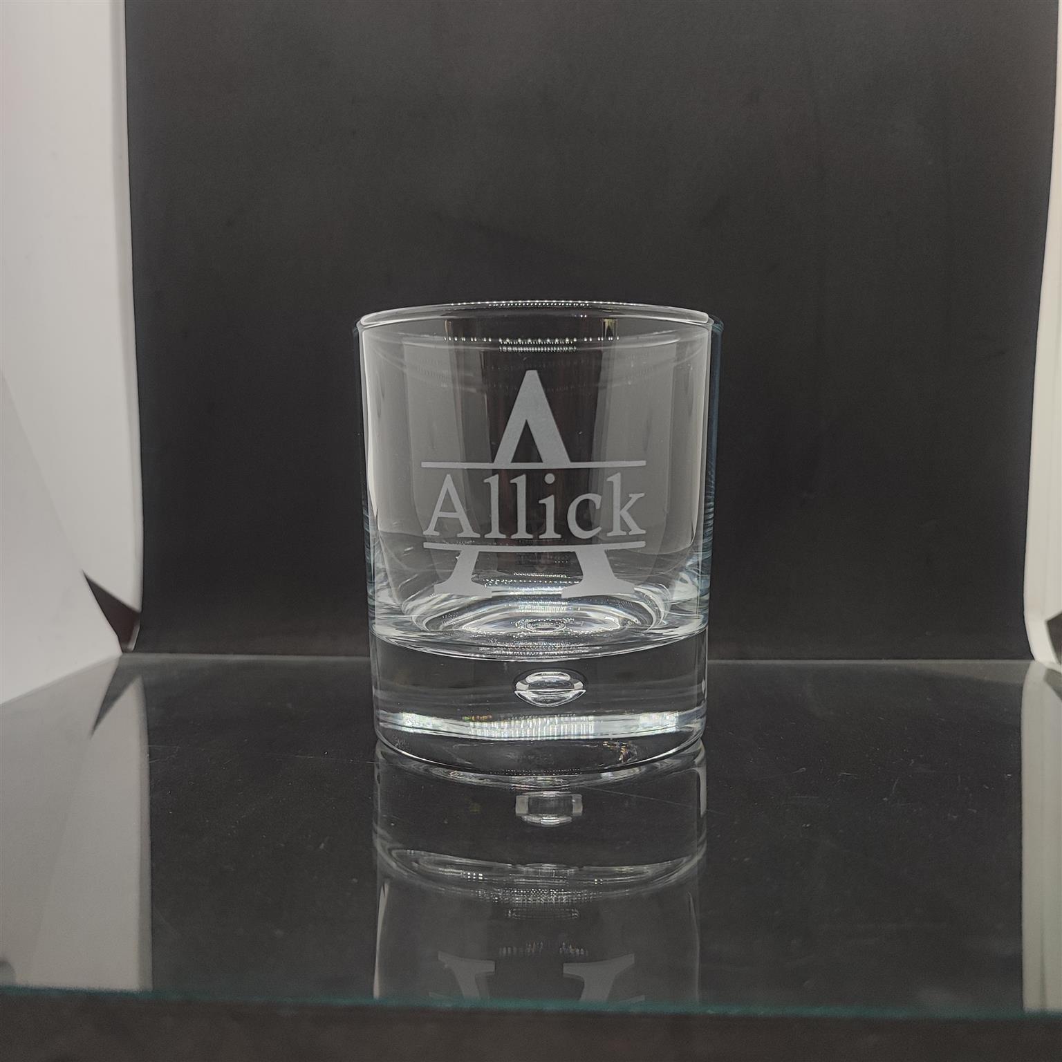 Custom sandblasting on glassware