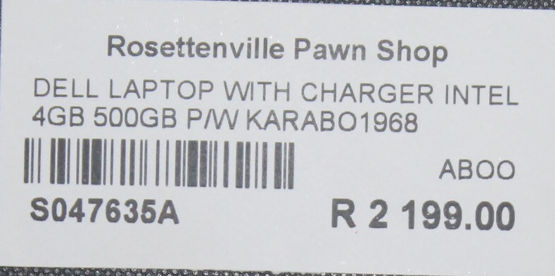 Dell laptop with charger S047635A #Rosettenvillepawnshop