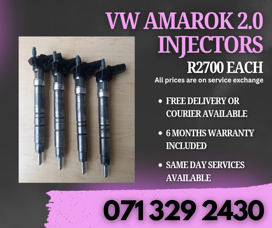 VW AMAROK 2.0 DIESEL INJECTORS FOR SALE WITH WARRANTY - Private Seller VW AMAROK 2.0 DIESEL INJECTORS FOR SALE WITH WARRANTY - Private Seller