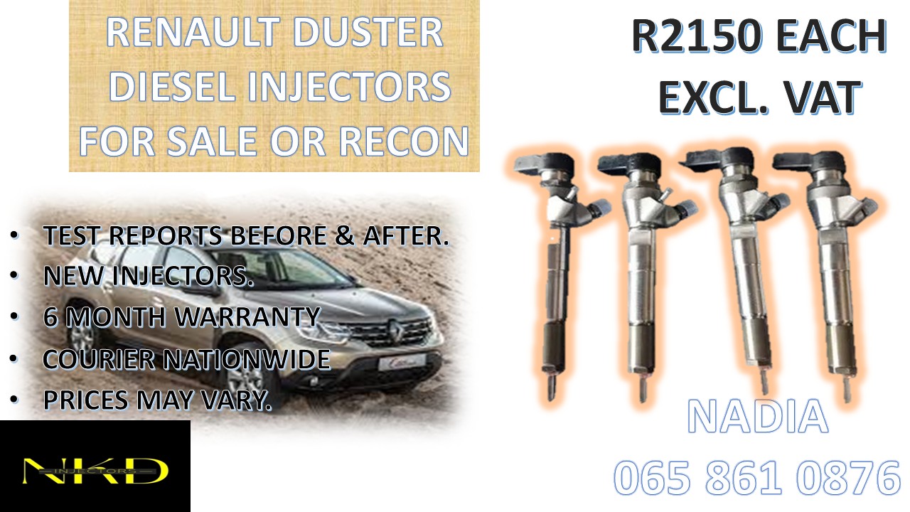 DIESEL INJECTORS FOR SALE FOR RENAULT DUSTER - GUARENTEED - Private Seller DIESEL INJECTORS FOR SALE FOR RENAULT DUSTER - GUARENTEED - Private Seller