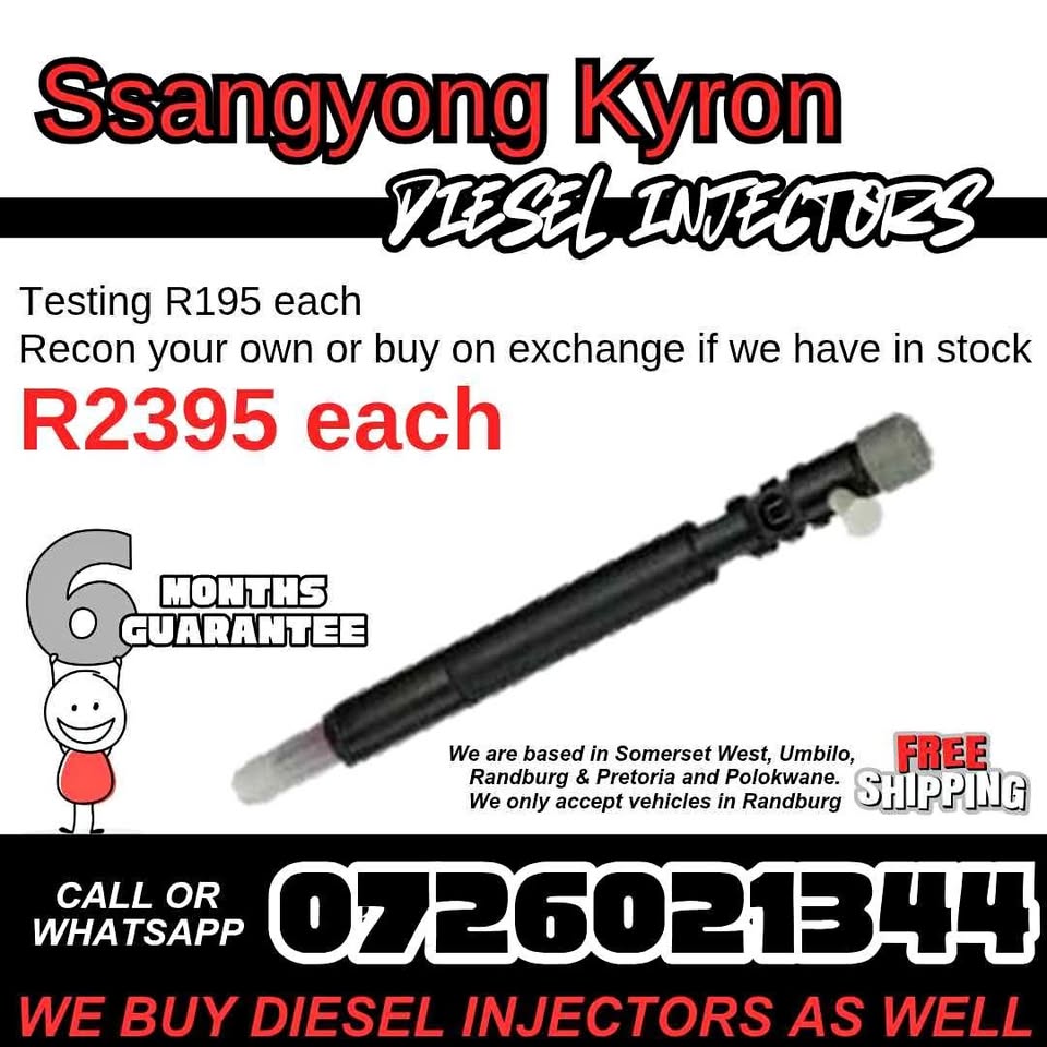 Ssangyong Kyron diesel injectors for sale