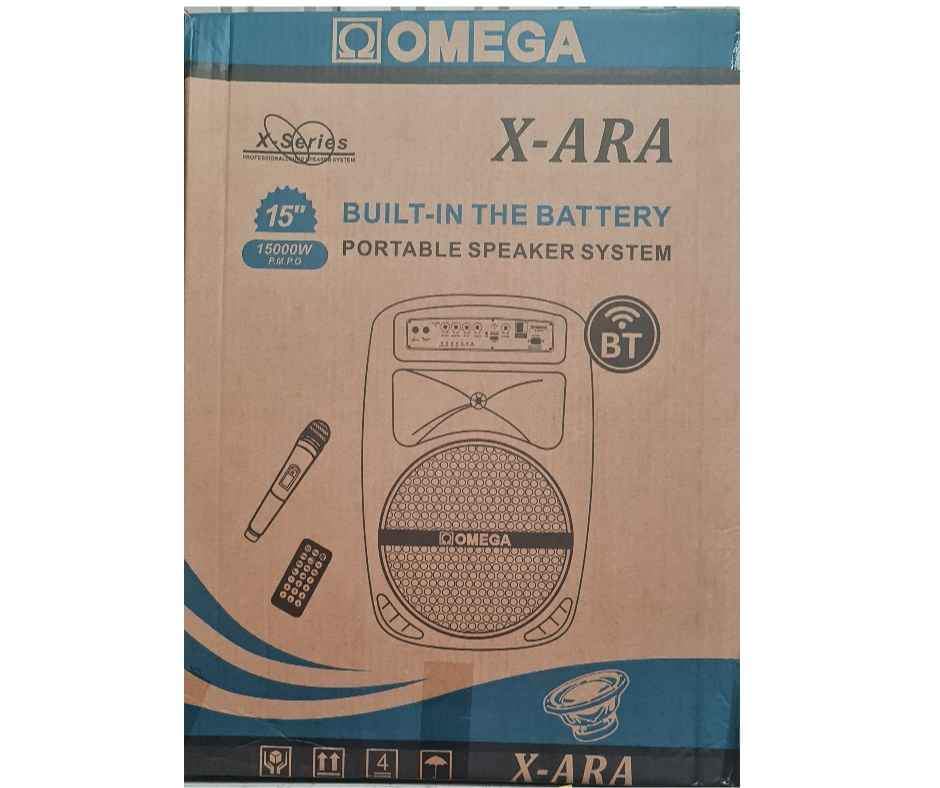 15" Omega Bluetooth Rechargeable Speaker,  New with warranty and FREE DELIVERY