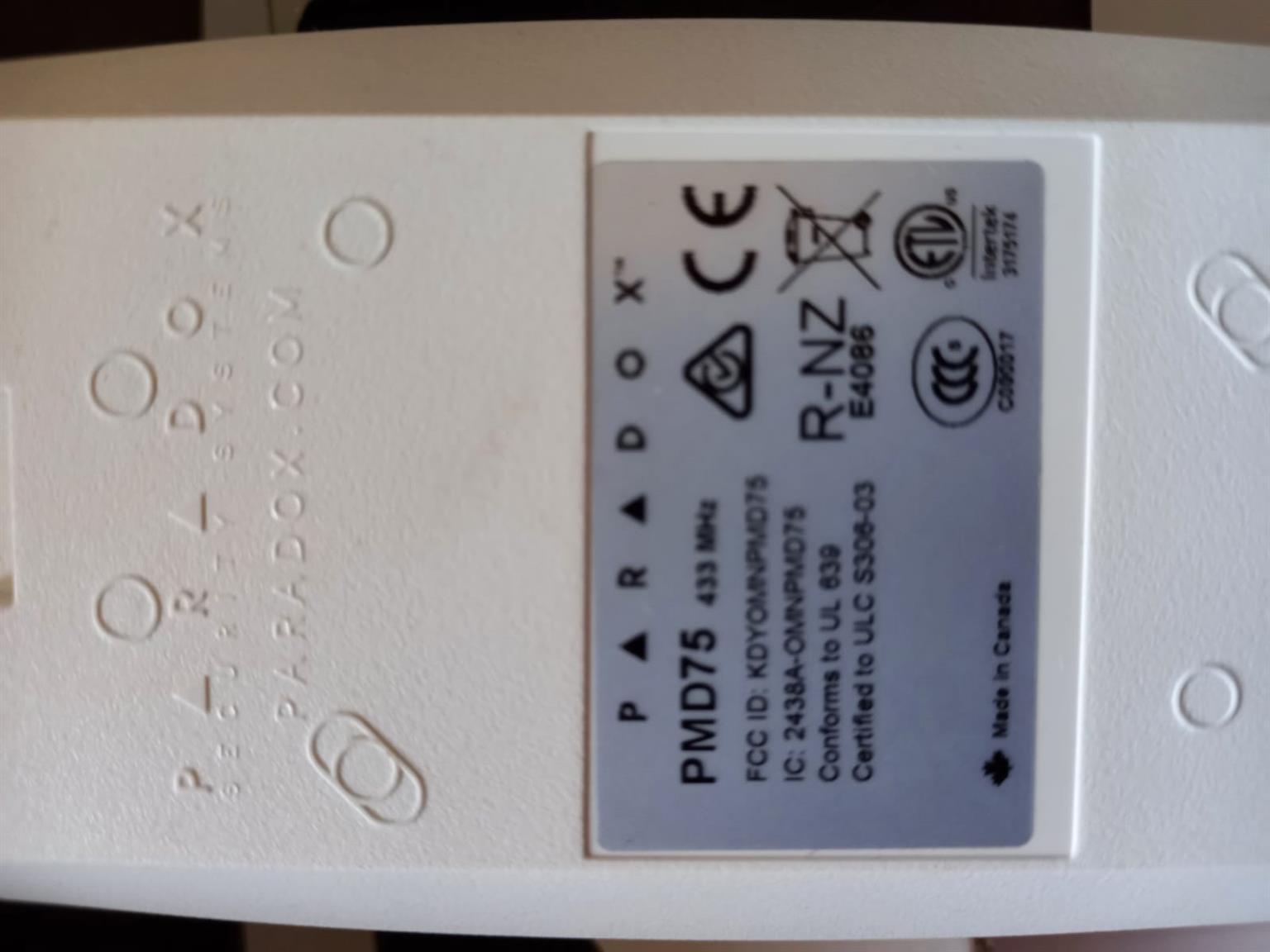 Paradox PMD75 Digital Dual-Optic High-Performance PIR - 433Mhz(40kg True Pet Imm