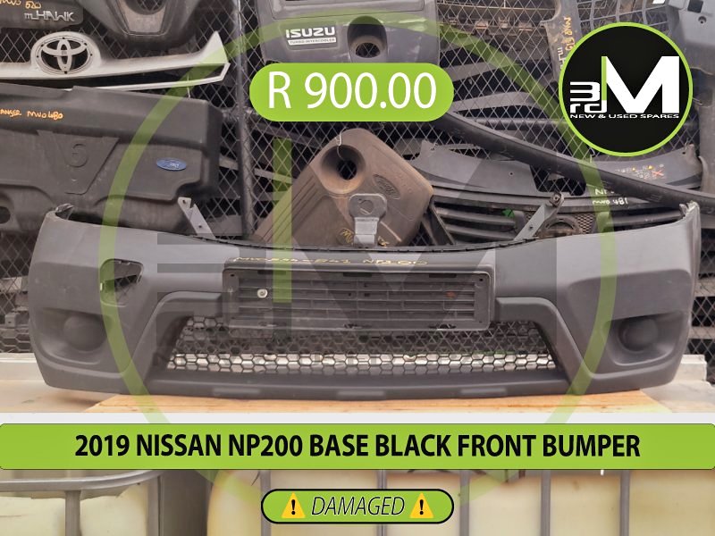 2019 NISSAN NP200 BASE BLACK FRONT BUMPER