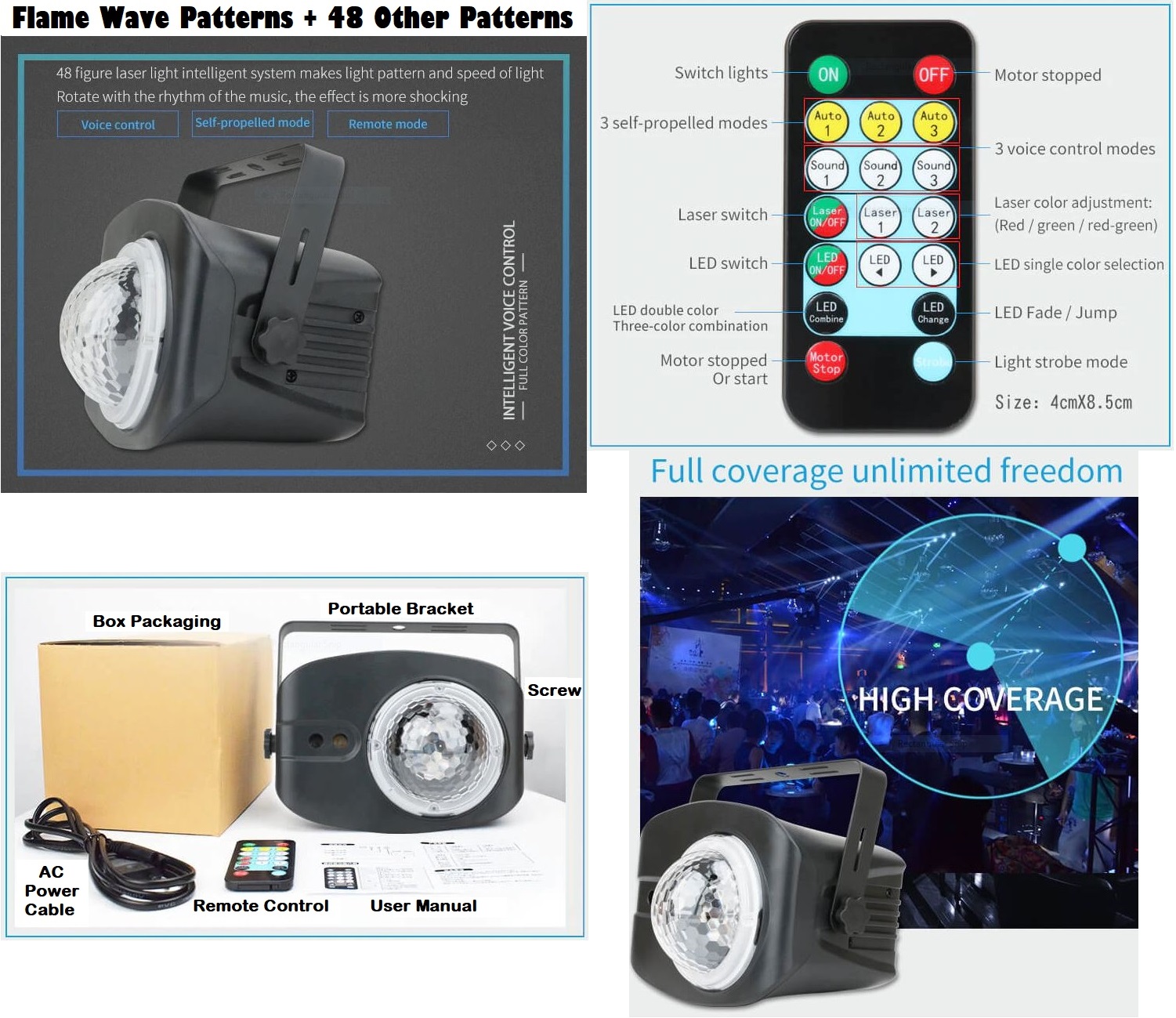 Big Professional Disco Stage DJ Party Flame Laser LED Light. Stunning Show. NEW