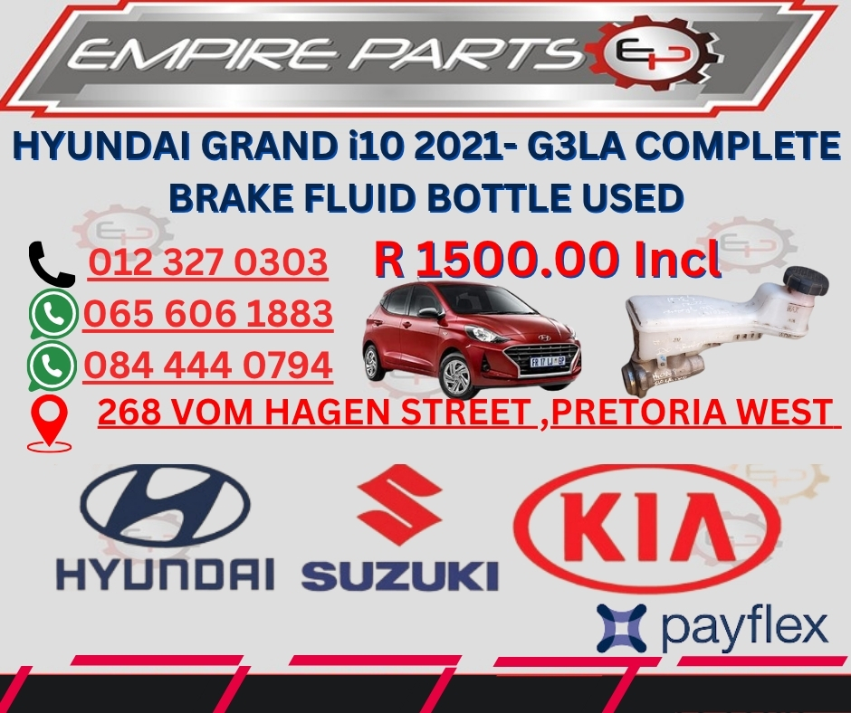 HYUNDAI GRAND i10 2021- G3LA COMPLETE BRAKE FLUID BOTTLE  USED - Private Seller