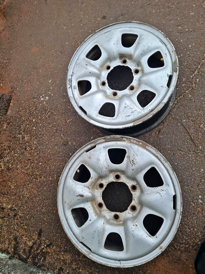 Toyota srx original stardard steal rims size 16 each Toyota srx original stardard steal rims size 16 each