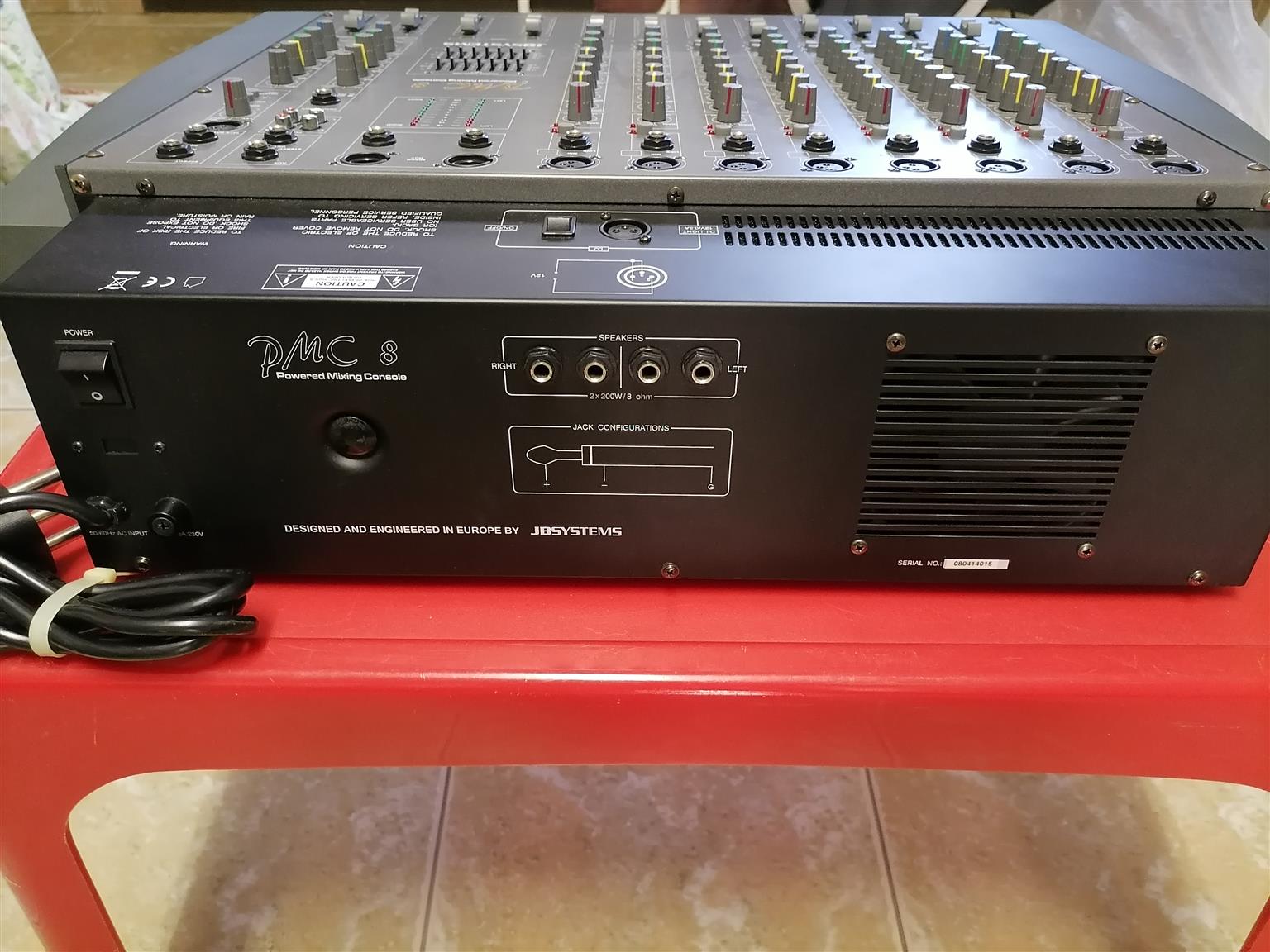 JB Systems PMC 8 Channel Mixer , 1 Pair 15 & 1 Pair 12 Inch JB Systems Speakers