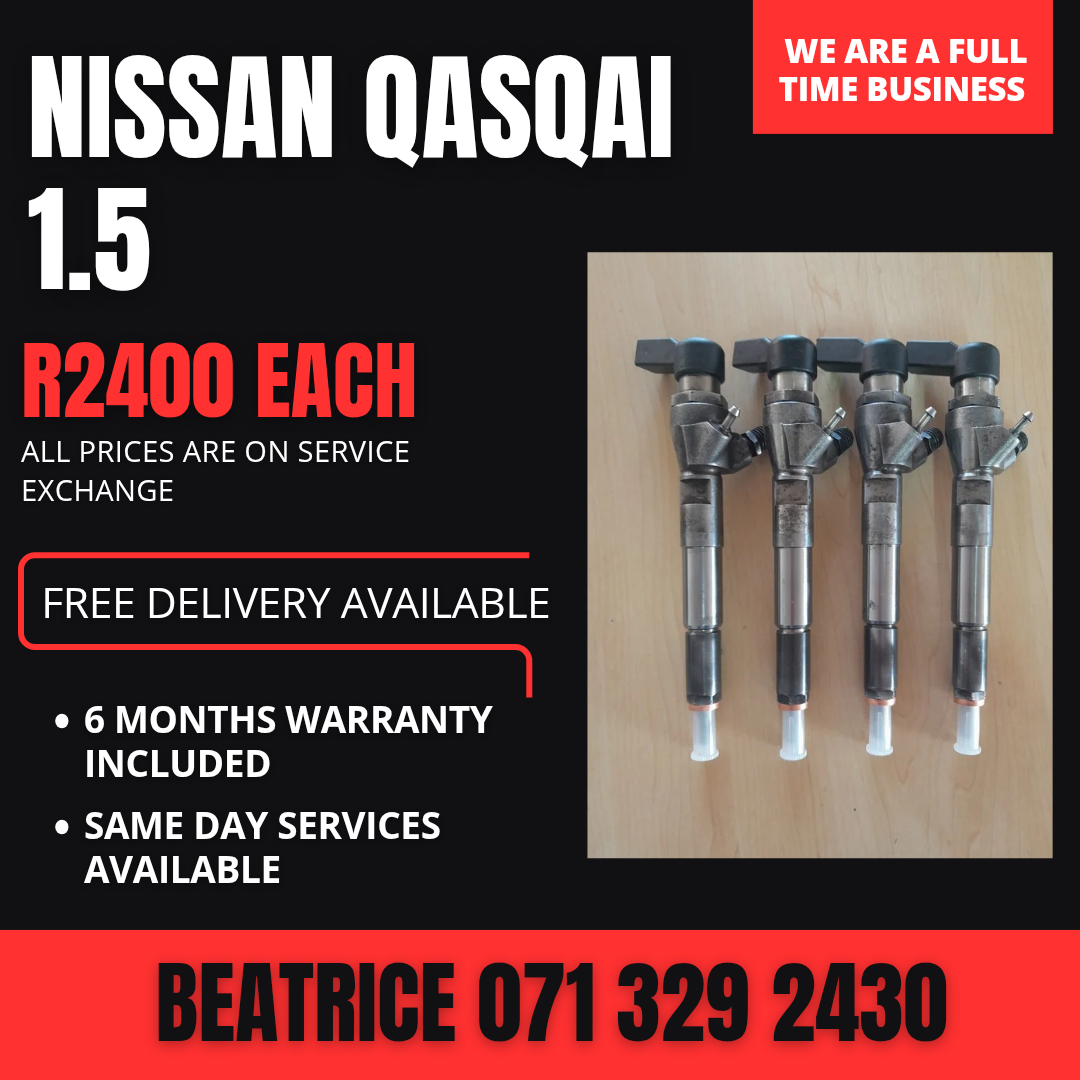 NISSAN QASQAI 1.5 DIESEL INJECTORS FOR SALE WITH WARRANTY - Private Seller NISSAN QASQAI 1.5 DIESEL INJECTORS FOR SALE WITH WARRANTY - Private Seller