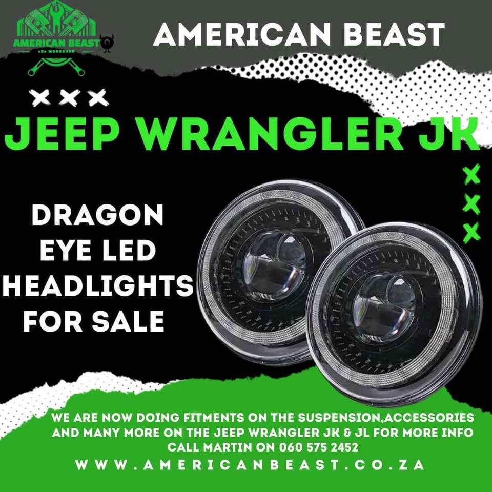 Jeep Wrangler JK Dragon eye headlights - Private Seller Jeep Wrangler JK Dragon eye headlights - Private Seller