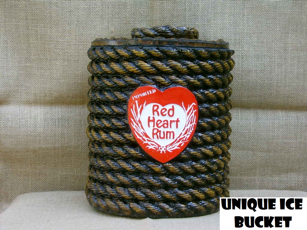 Ice Bucket: Red Heart Premium Rum. Brand New Product.