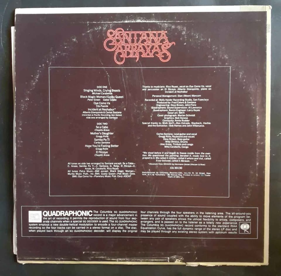 Santana - Abraxas LP Record