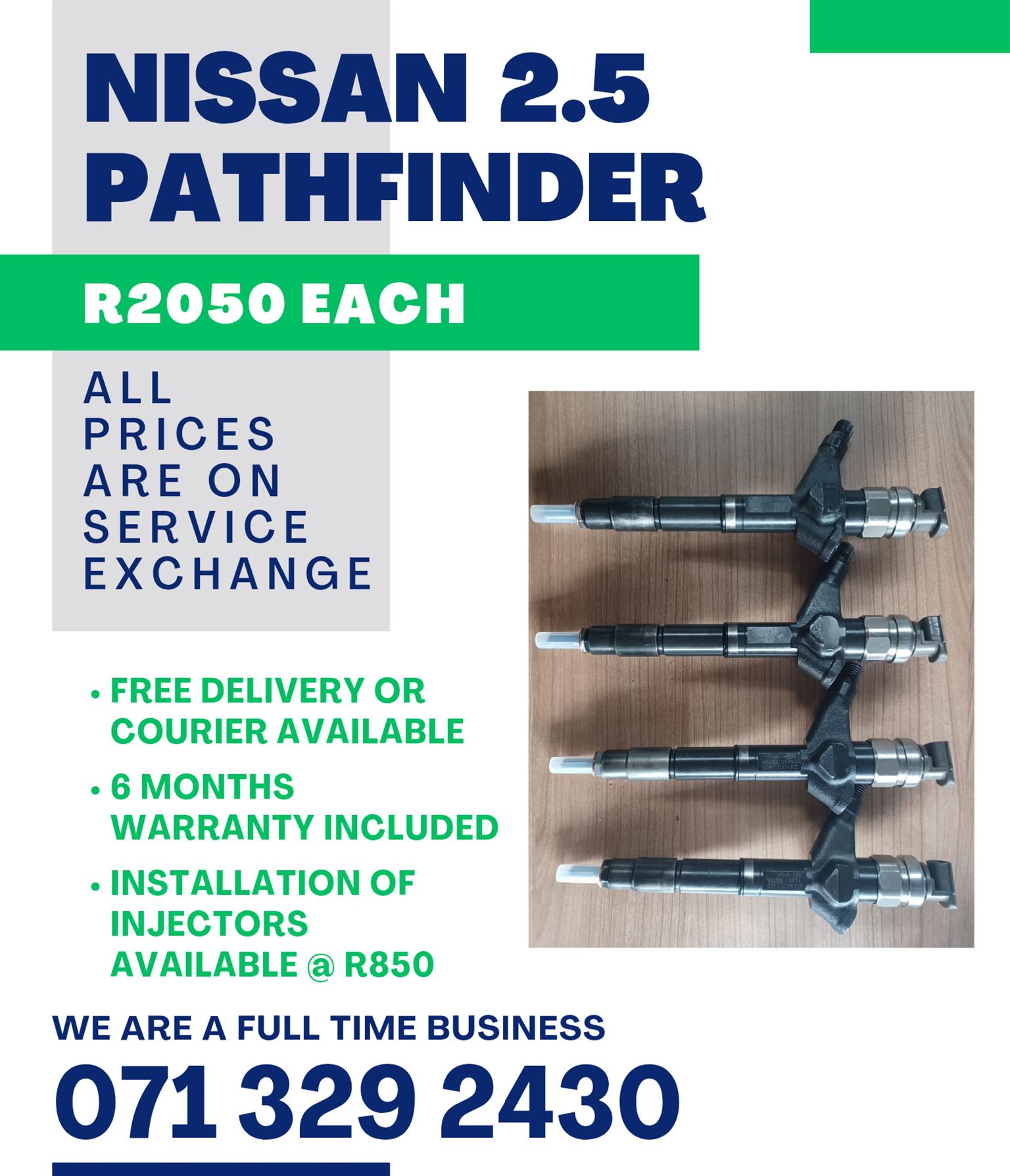NISSAN PATHFINDER 2.5 INJECTORS FOR SALE WITH WARRANTY - Private Seller NISSAN PATHFINDER 2.5 INJECTORS FOR SALE WITH WARRANTY - Private Seller