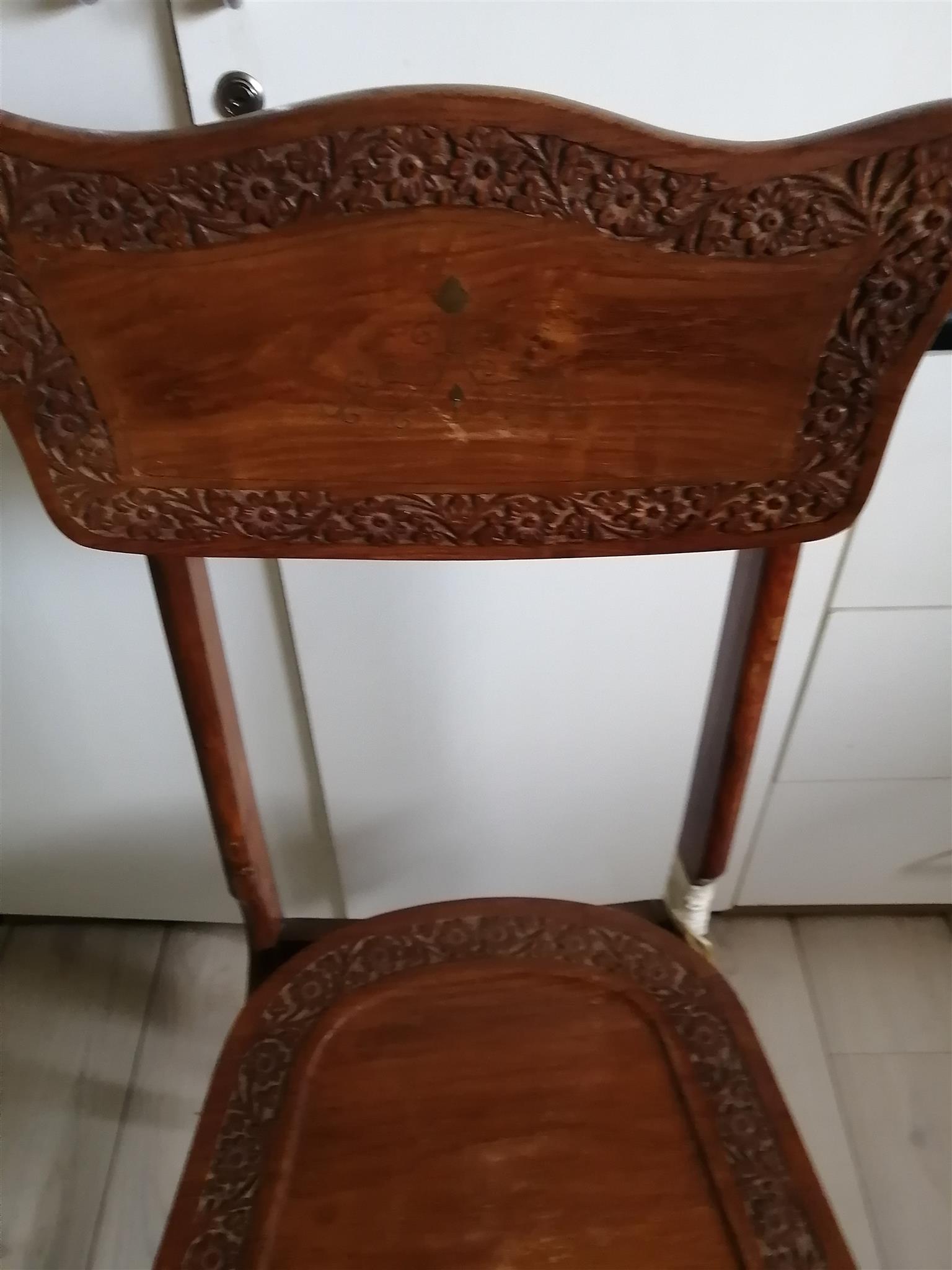WOODEN CHAIRS: 1 x 1902, 1 x 1940/50s & 1 x 1970s ANTIQUE PIECES