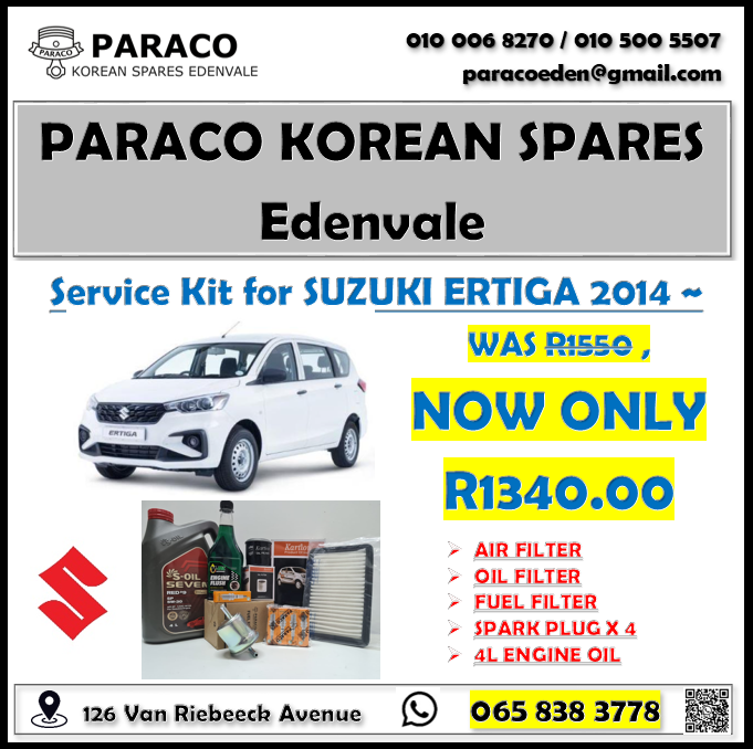 SERVICE KIT FOR SUZUKI ERTIGA 2014/ 1.4L - Private Seller SERVICE KIT FOR SUZUKI ERTIGA 2014/ 1.4L - Private Seller