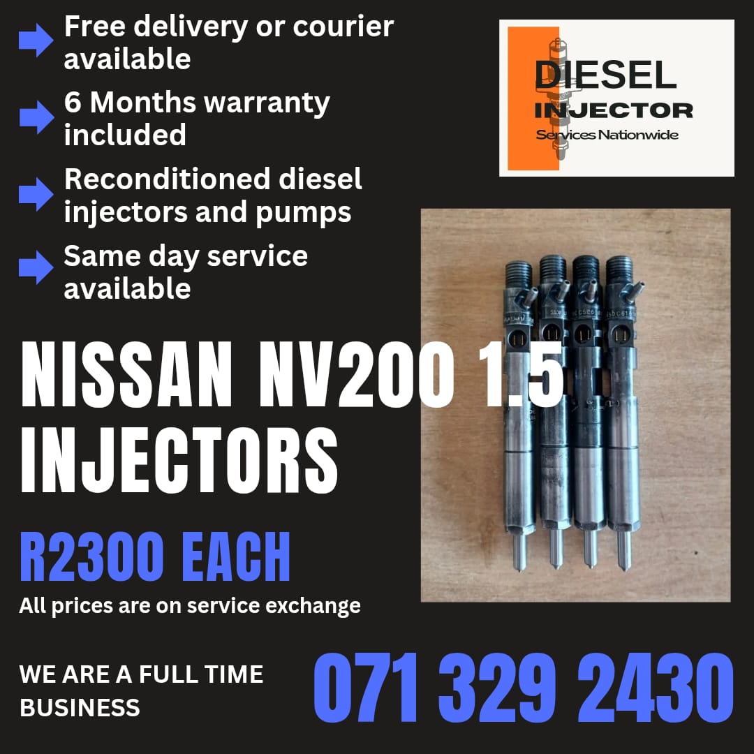 NISSAN NV200 1.5 INJECTORS FOR SALE WITH WARRANTY - Private Seller NISSAN NV200 1.5 INJECTORS FOR SALE WITH WARRANTY - Private Seller