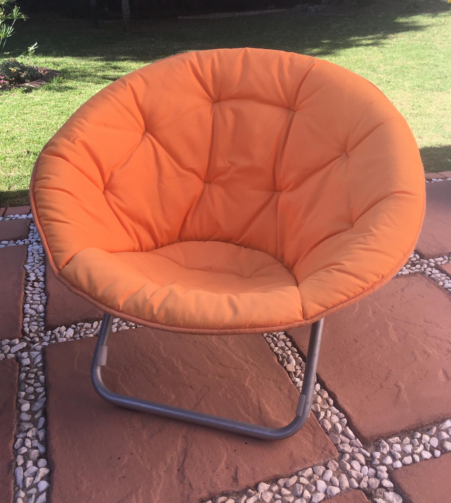 orange outdoor loveseat