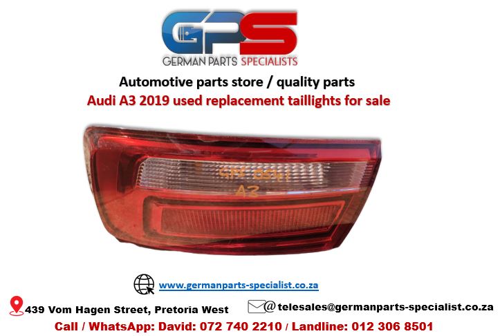 Audi A3 2019 used replacement taillights for sale - Private Seller Audi A3 2019 used replacement taillights for sale - Private Seller