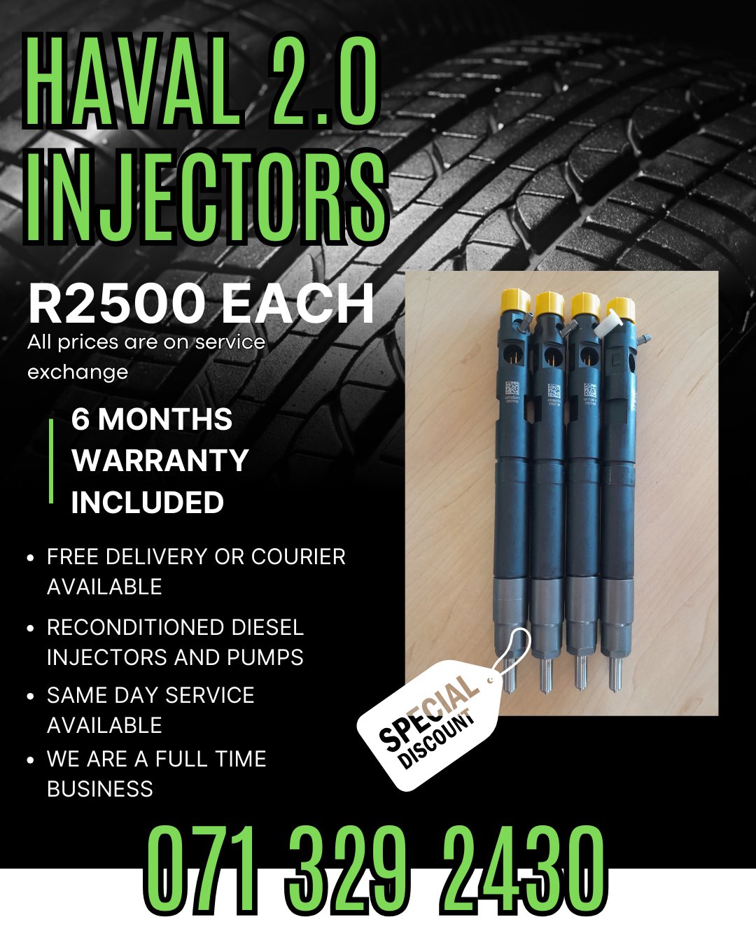 HAVAL 2.0 INJECTORS FOR SALE WITH WARRANTY INCLUDED - Private Seller HAVAL 2.0 INJECTORS FOR SALE WITH WARRANTY INCLUDED - Private Seller