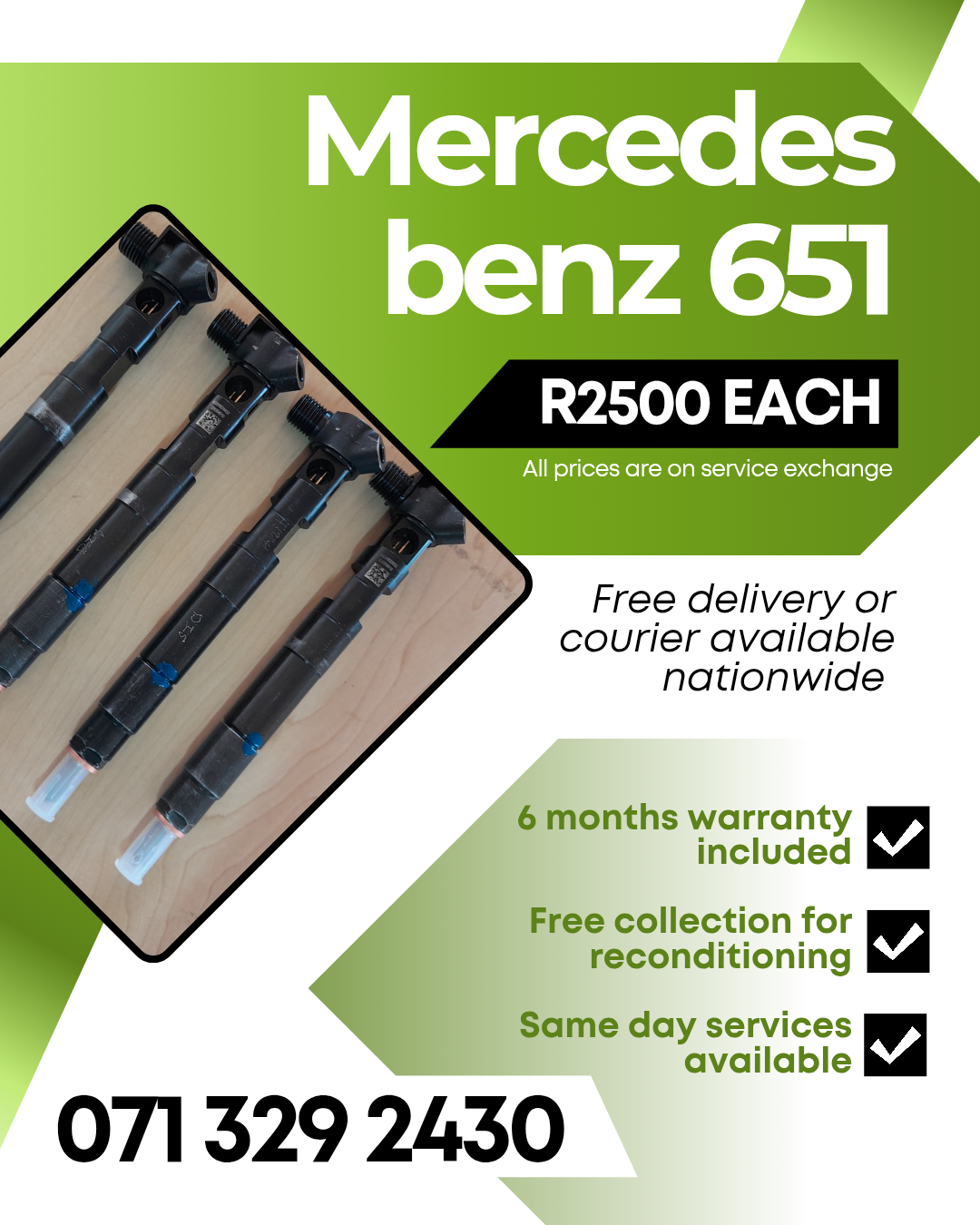 MERCEDES BENZ VITO 651 INJECTORS FOR SALE WITH WARRANTY MERCEDES BENZ VITO 651 INJECTORS FOR SALE WITH WARRANTY