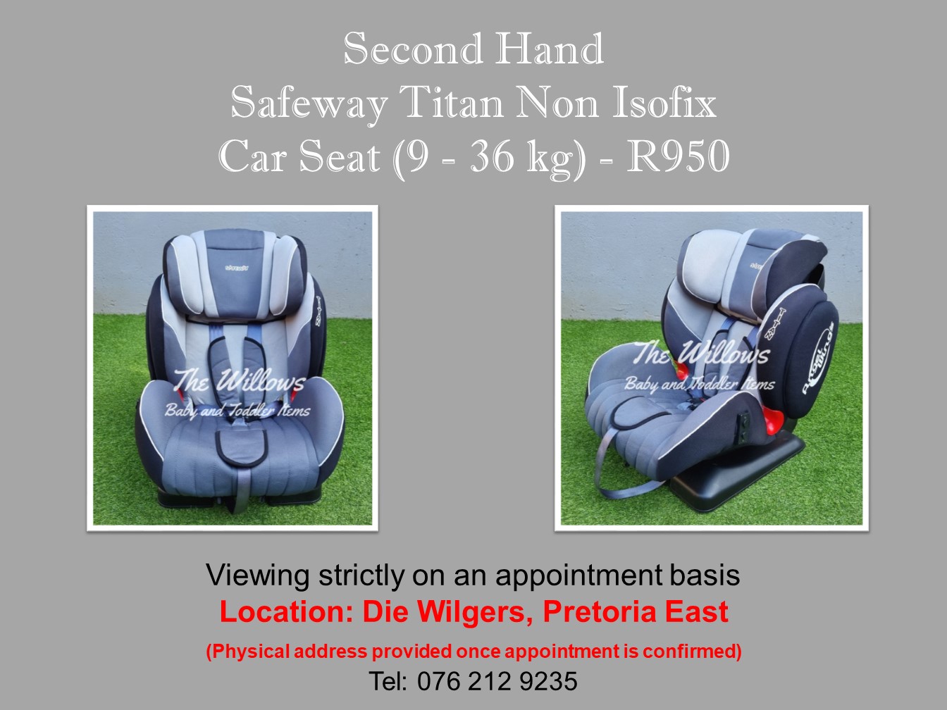 safeway titan car seat