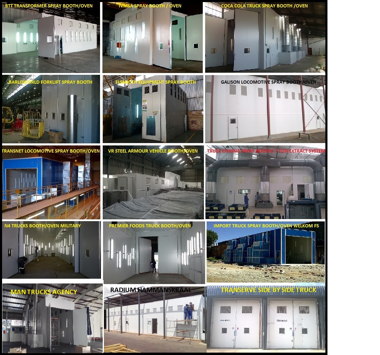 SPRAY PAINTING BOOTHS -LOCAL MANUFACTURE - Small to aircraft size. DIY OPTION - 2 WEEKS MANUFACTURE