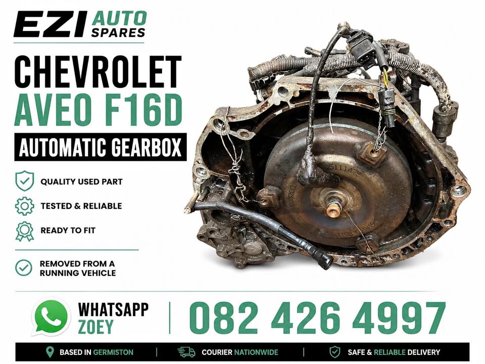 Chevrolet Aveo f16d automatic gearbox - Private Seller Chevrolet Aveo f16d automatic gearbox - Private Seller