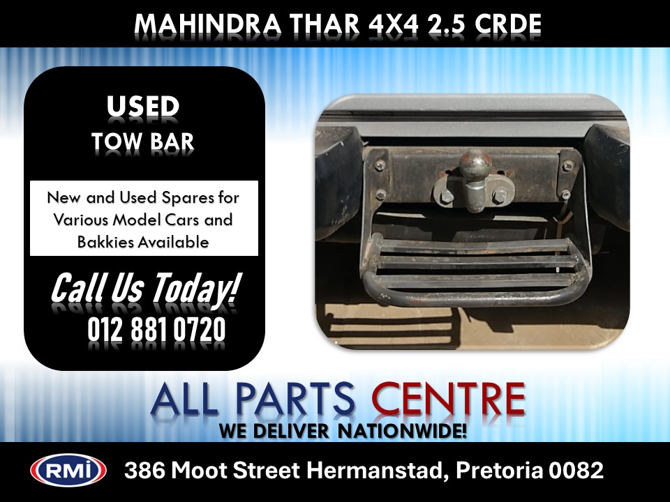 Mahindra Thar 4×4 2.5 CRDE Used TowBar for Sale Mahindra Thar 4×4 2.5 CRDE Used TowBar for Sale