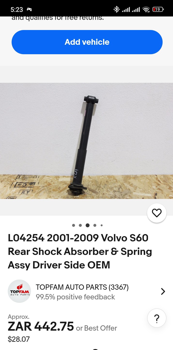 Volvo shock absorber - Private Seller Volvo shock absorber - Private Seller