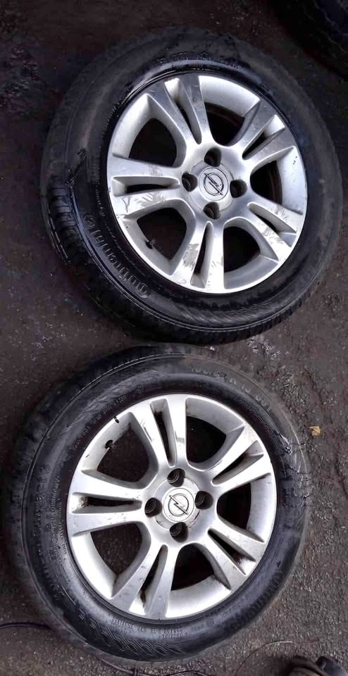 Opel Corsa essentia set of two tyre and rim - Private Seller Opel Corsa essentia set of two tyre and rim - Private Seller