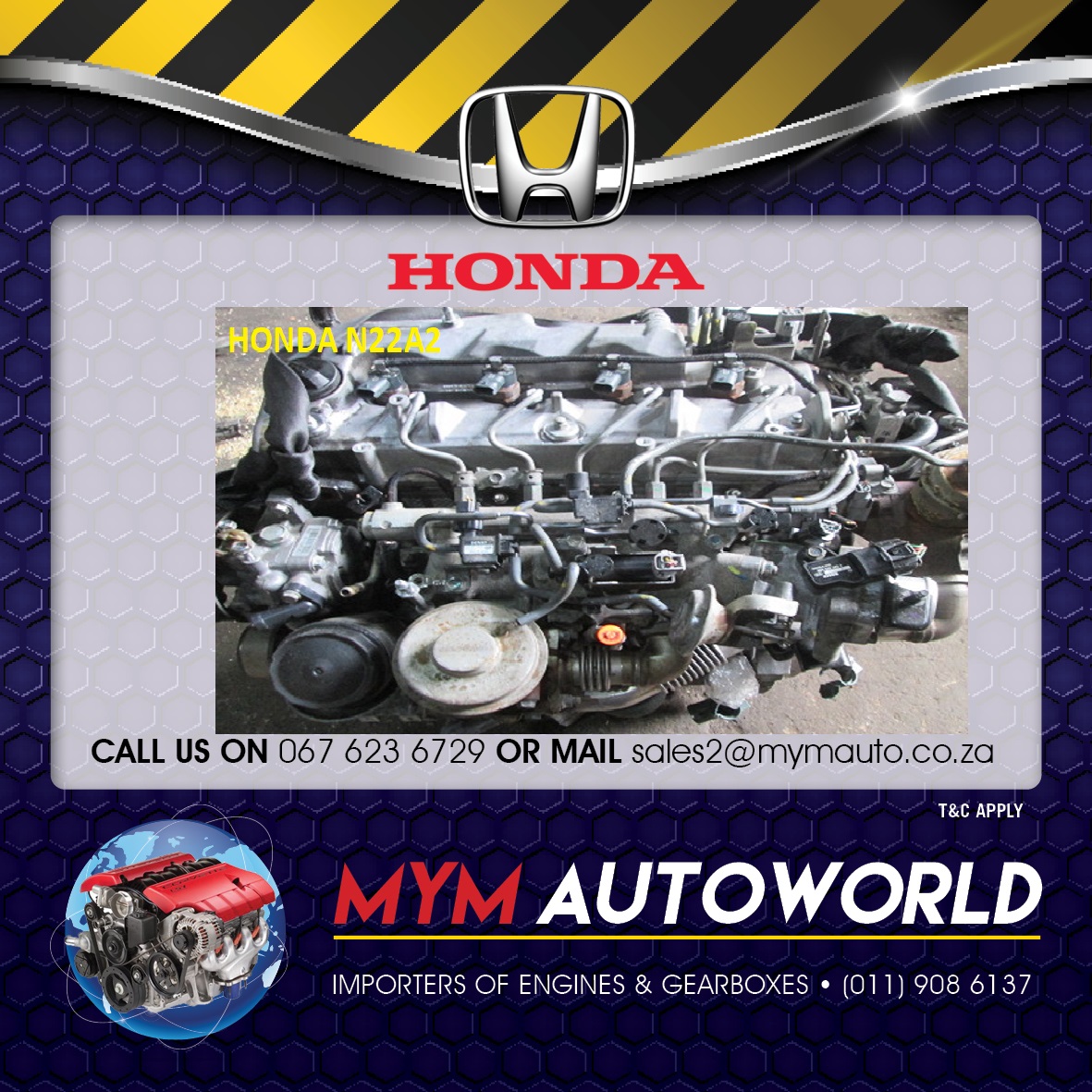 HONDA CIVIC/CR-V 2.2 CDTi N22A2 ENGINE FOR SALE - Private Seller HONDA CIVIC/CR-V 2.2 CDTi N22A2 ENGINE FOR SALE - Private Seller