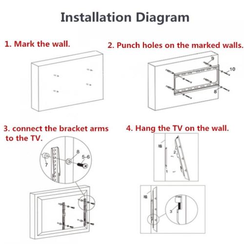 TV Wall Mount Bracket, Flat Panel TV Wall Bracket for 26" ~ 63" inches Brand New